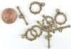 5 21mm Antique Gold Loose "Wire Wrap" Toggles 